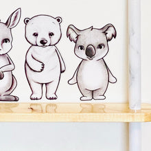 Ladda upp bild till gallerivisning, Ikea Antilop Barnstol med marmor stolbens klistermärken och fotstöd i ek