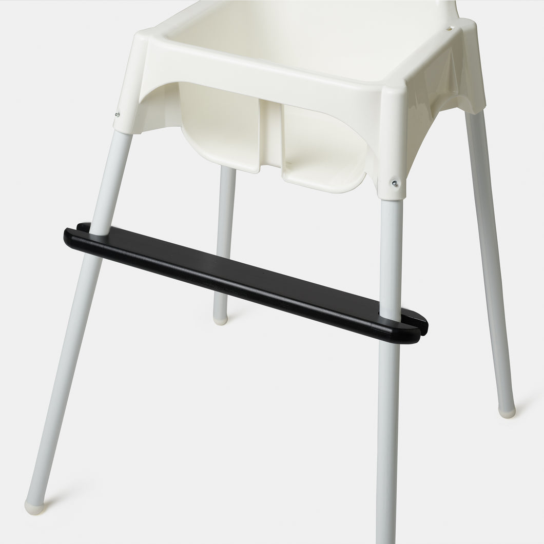 Gå vandreture Genbruge så Wooden Footrest for the Ikea Antilop Highchair - Black – CHAMELEON