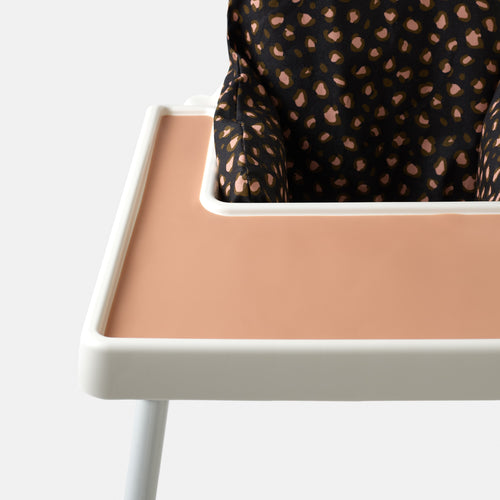 Aprikos brickunderlägg i silikon anpassad till Ikea's Antilop barnstolsbricka